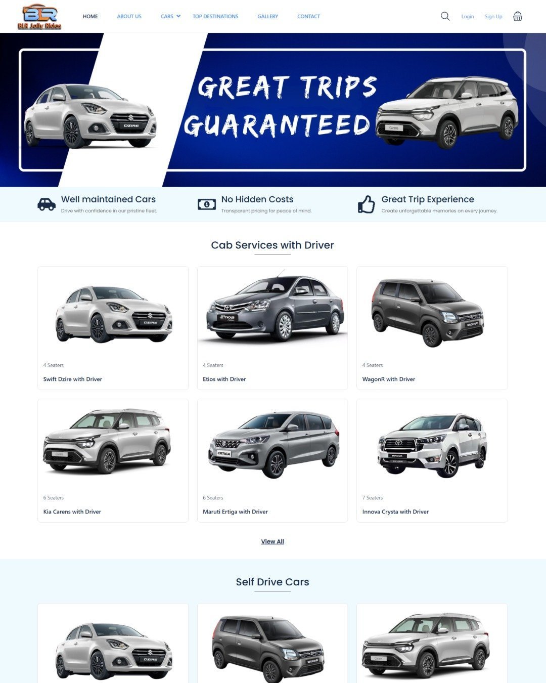 BLR Jolly Rides - Web Development Portfolio