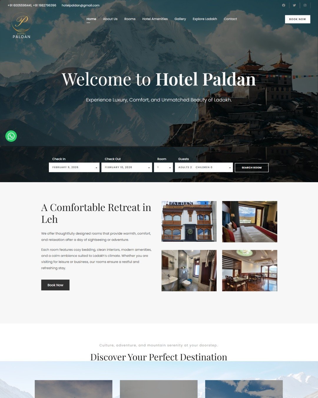 Hotel Paldan Boutique Stay - Web Development Portfolio