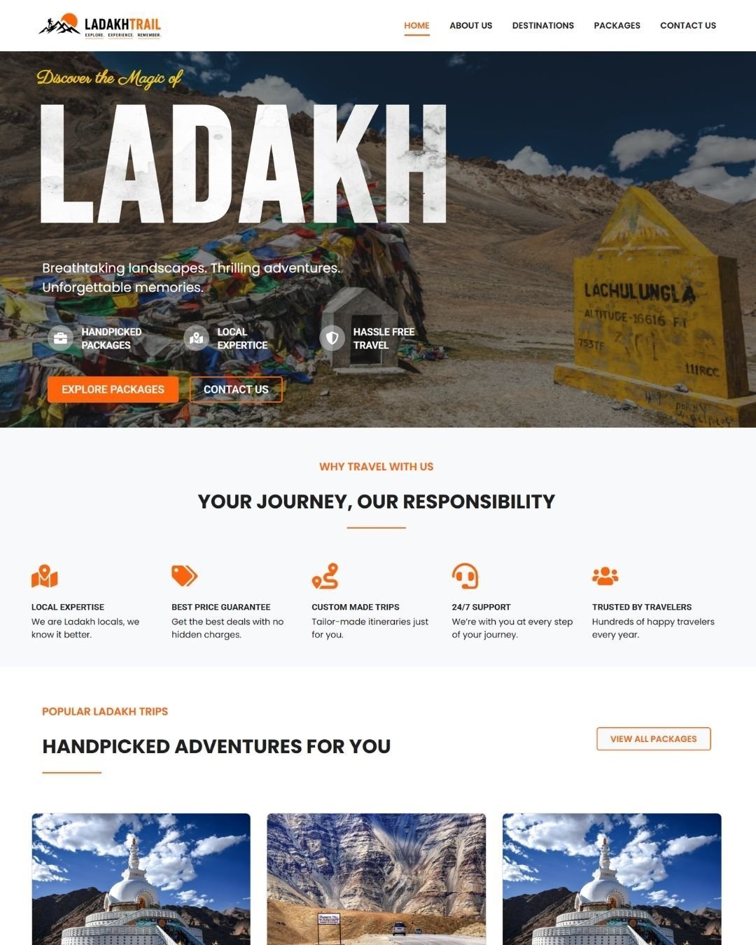 Ladakh Trail Expeditions - Web Development Portfolio